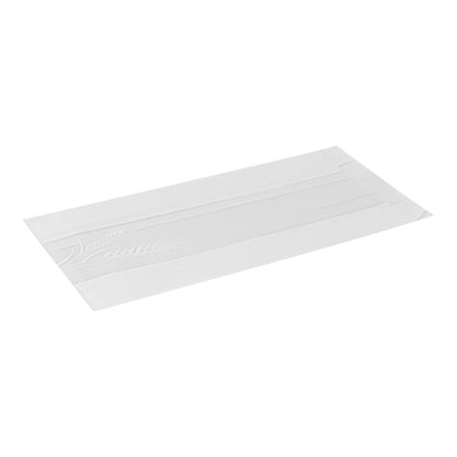 Bag Tek White Paper Bread Bag - Micro-Perforated, Greaseproof, Wheat Pattern - 5 3/4" x 2 3/4" x 11 1/2" - 100 count box