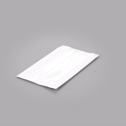 Bag Tek White Paper Bread Bag - Micro-Perforated, Greaseproof, Wheat Pattern - 4 1/2" x 2 1/2" x 8 1/2" - 100 count box