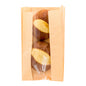 Bag Tek Brown Paper Bread Bag - Micro-Perforated, Greaseproof, Wheat Pattern - 6" x 2 3/4" x 10" - 100 count box