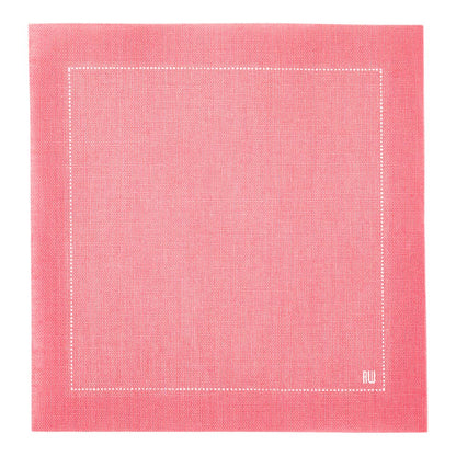 Luxenap Square Pink Cotton Cocktail Napkin - Organic, Disposable - 4 1/2" x 4 1/2" - 500 count box