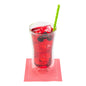 Luxenap Square Pink Cotton Cocktail Napkin - Organic, Disposable - 4 1/2" x 4 1/2" - 500 count box