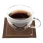 Luxenap Square Brown Cotton Cocktail Napkin - Organic, Disposable - 4 1/2" x 4 1/2" - 500 count box