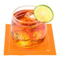 Luxenap Square Orange Cotton Cocktail Napkin - Organic, Disposable - 4 1/2" x 4 1/2" - 500 count box