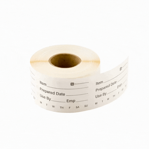 RW Smart White Paper General Food Rotation Label - Dissolvable - 2" x 3" - 500 count roll