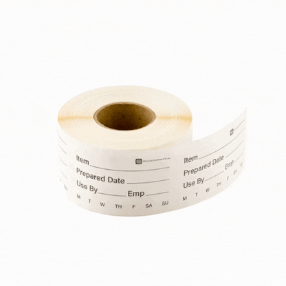 RW Smart White Paper General Food Rotation Label - Dissolvable - 2" x 3" - 500 count roll