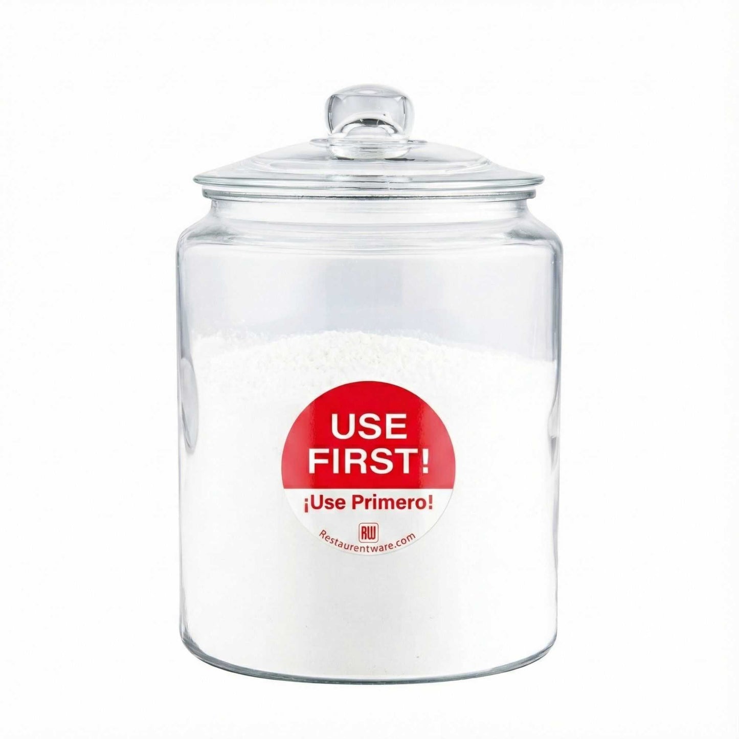 RW Smart Red Paper Use First Food Rotation Label - Removable, Bilingual - 2" x 2" - 500 count roll
