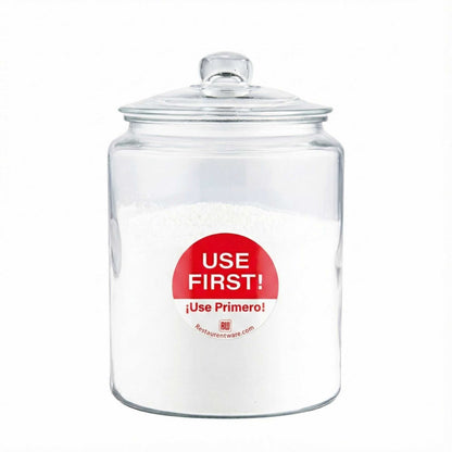 RW Smart Red Paper Use First Food Rotation Label - Removable, Bilingual - 2" x 2" - 500 count roll