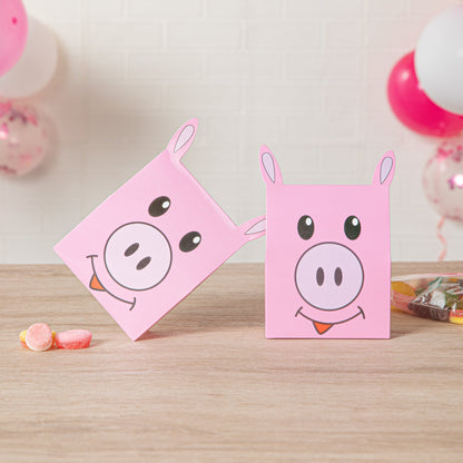 Pastry Tek Paper Happy Pig Candy and Gift Box - 4" x 2" x 5" - 100 count box