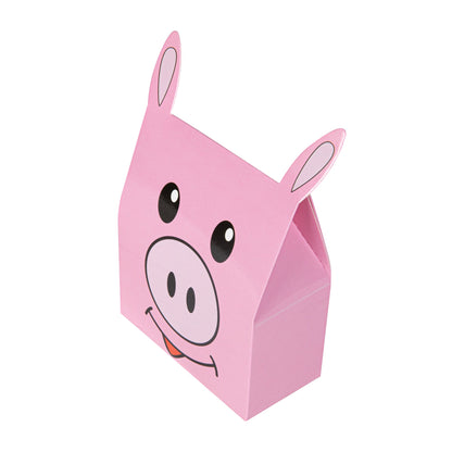 Pastry Tek Paper Happy Pig Candy and Gift Box - 4" x 2" x 5" - 100 count box