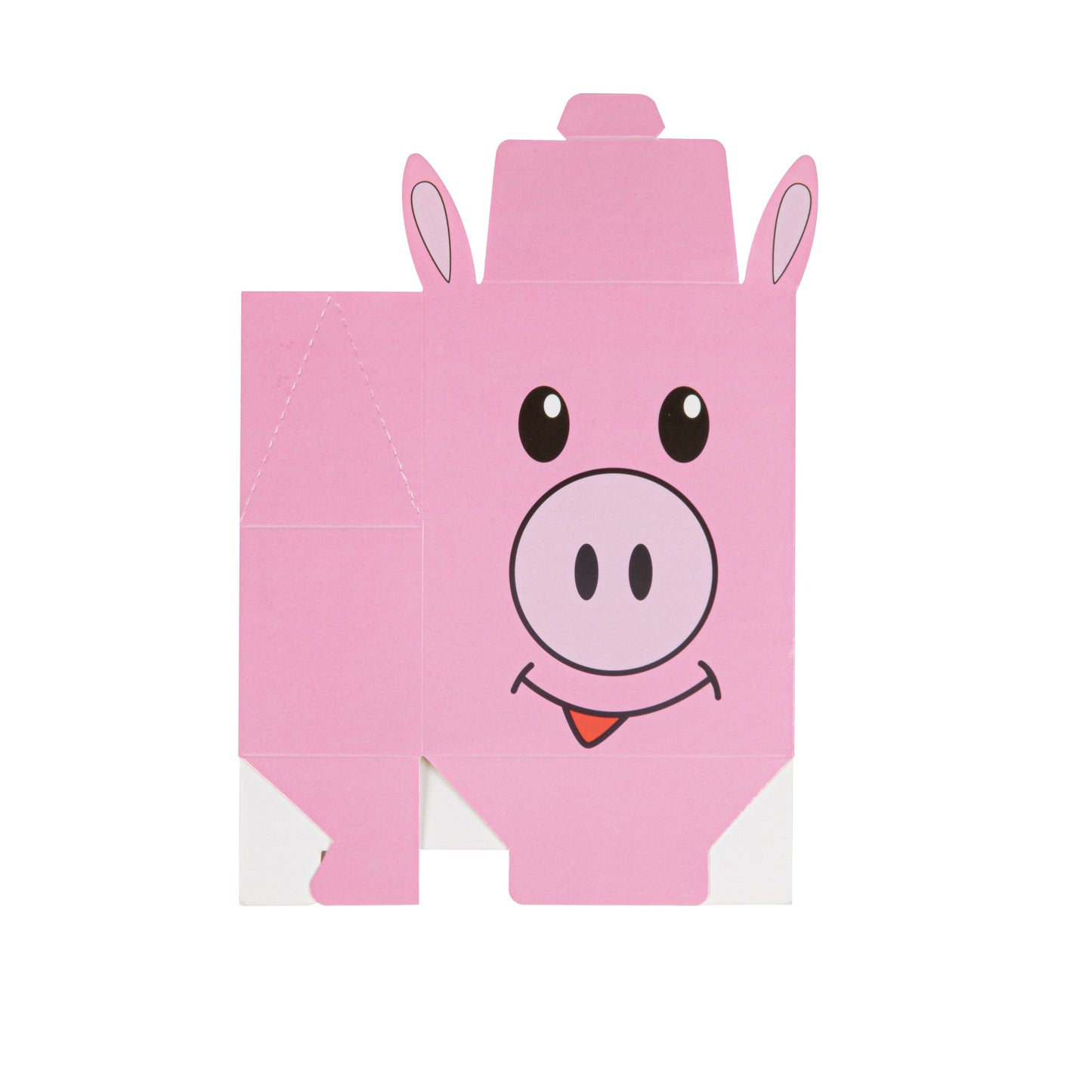 Pastry Tek Paper Happy Pig Candy and Gift Box - 4" x 2" x 5" - 100 count box