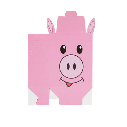 Pastry Tek Paper Happy Pig Candy and Gift Box - 4" x 2" x 5" - 100 count box