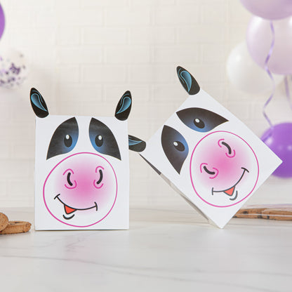 Pastry Tek Paper Happy Cow Candy and Gift Box - 4" x 2" x 5" - 100 count box