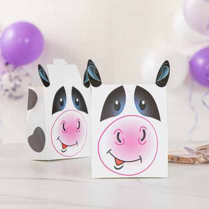 Pastry Tek Paper Happy Cow Candy and Gift Box - 4" x 2" x 5" - 100 count box