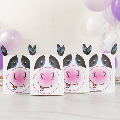 Pastry Tek Paper Happy Cow Candy and Gift Box - 4" x 2" x 5" - 100 count box