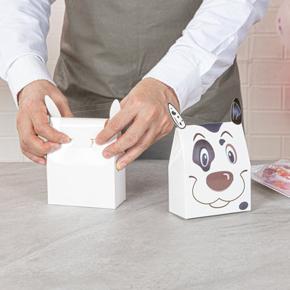 Pastry Tek Paper Happy Spotted Dog Candy and Gift Box - 4" x 2" x 5" - 100 count box