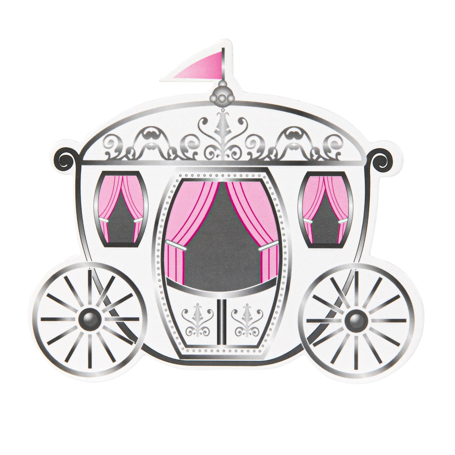 Pastry Tek White Paper Princess Carriage Candy and Gift Box - 2 1/2" x 1 1/4" x 1 3/4" - 100 count box
