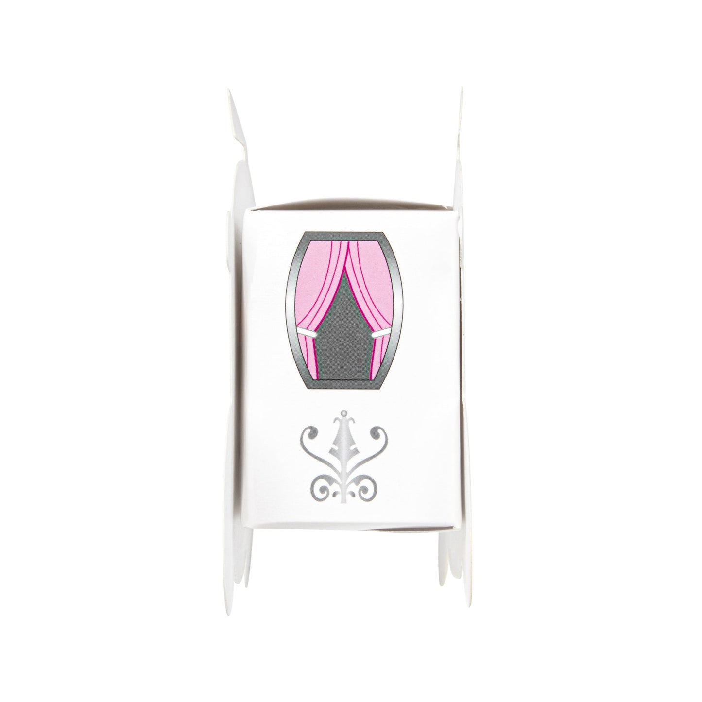 Pastry Tek White Paper Princess Carriage Candy and Gift Box - 2 1/2" x 1 1/4" x 1 3/4" - 100 count box
