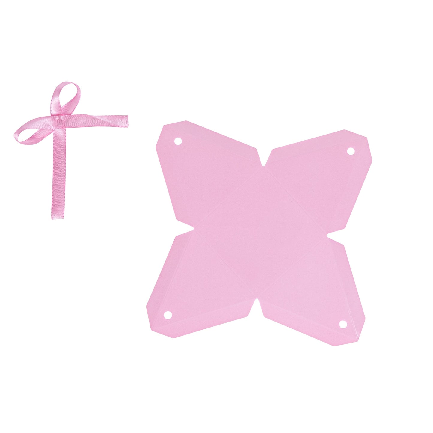 Pastry Tek Pink Pyramid Paper Candy and Gift Box - 3" x 3" x 3" - 100 count box
