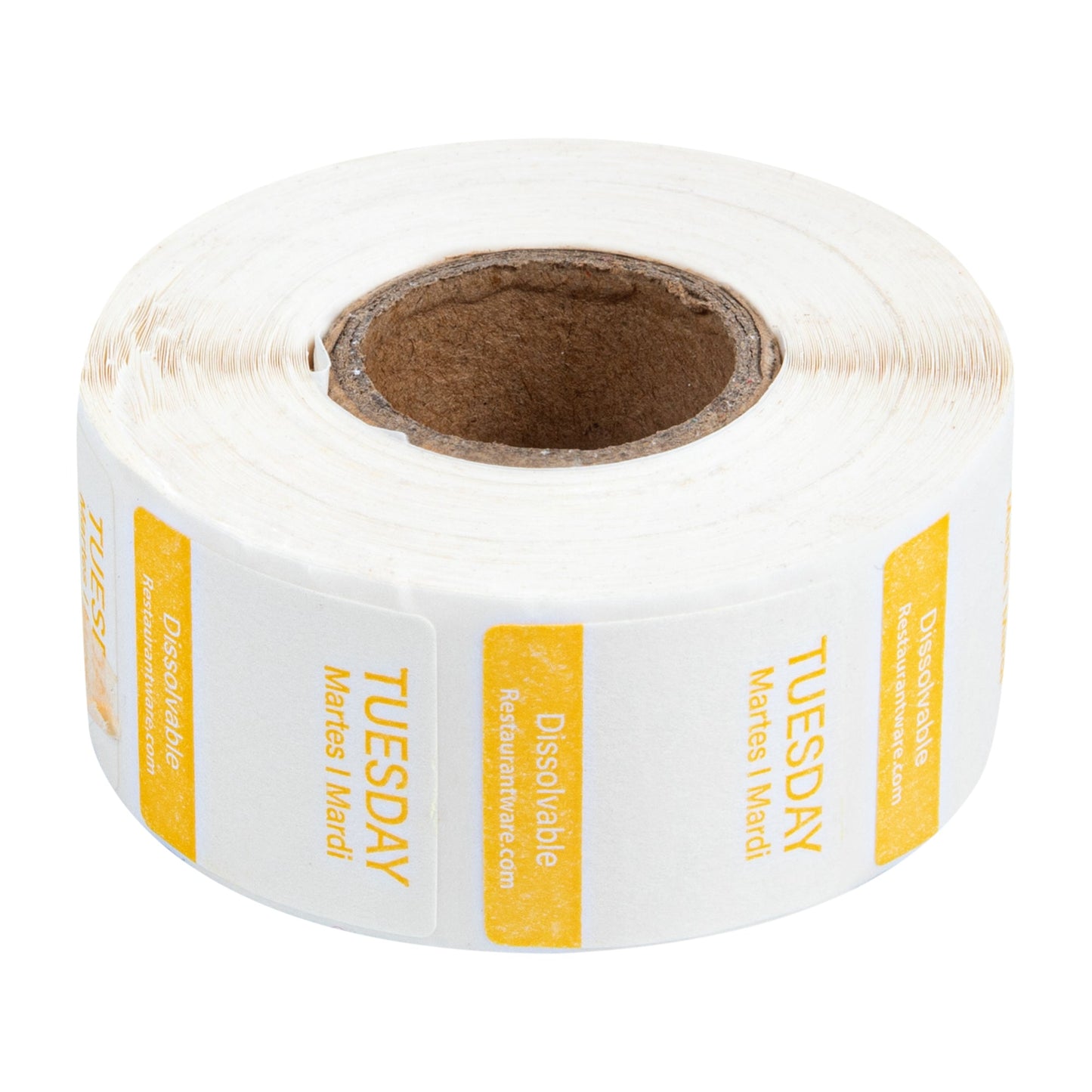 RW Smart 7-Day Weekly Food Rotation Label - Dissolvable, Trilingual - 1" x 1" - 3500 labels