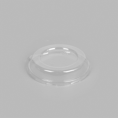 Pulp Tek Round Clear Plastic Dome Lid - Fits 8 oz Bagasse Salad Bowl - 100 count box