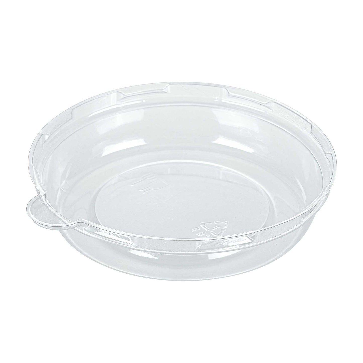 Pulp Tek Round Clear Plastic Dome Lid - Fits 8 oz Bagasse Salad Bowl - 100 count box