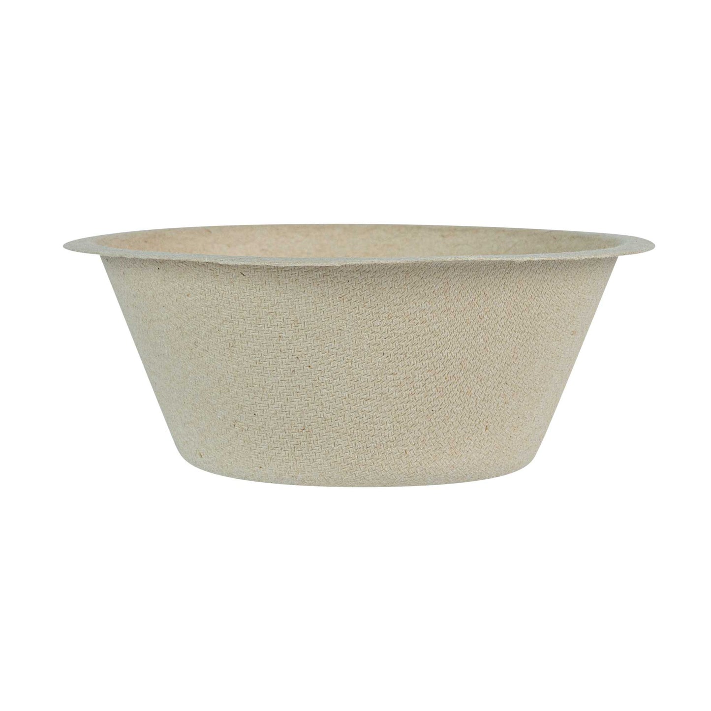 Pulp Tek 8 oz Round Natural Sugarcane / Bagasse Salad Bowl - 4 1/2" x 4 1/2" x 1 3/4" - 100 count box