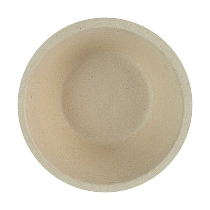 Pulp Tek 8 oz Round Natural Sugarcane / Bagasse Salad Bowl - 4 1/2" x 4 1/2" x 1 3/4" - 100 count box