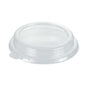 Pulp Safe Round Clear Plastic Dome Lid - Fits 18 oz Bagasse Salad Bowl - 100 count box