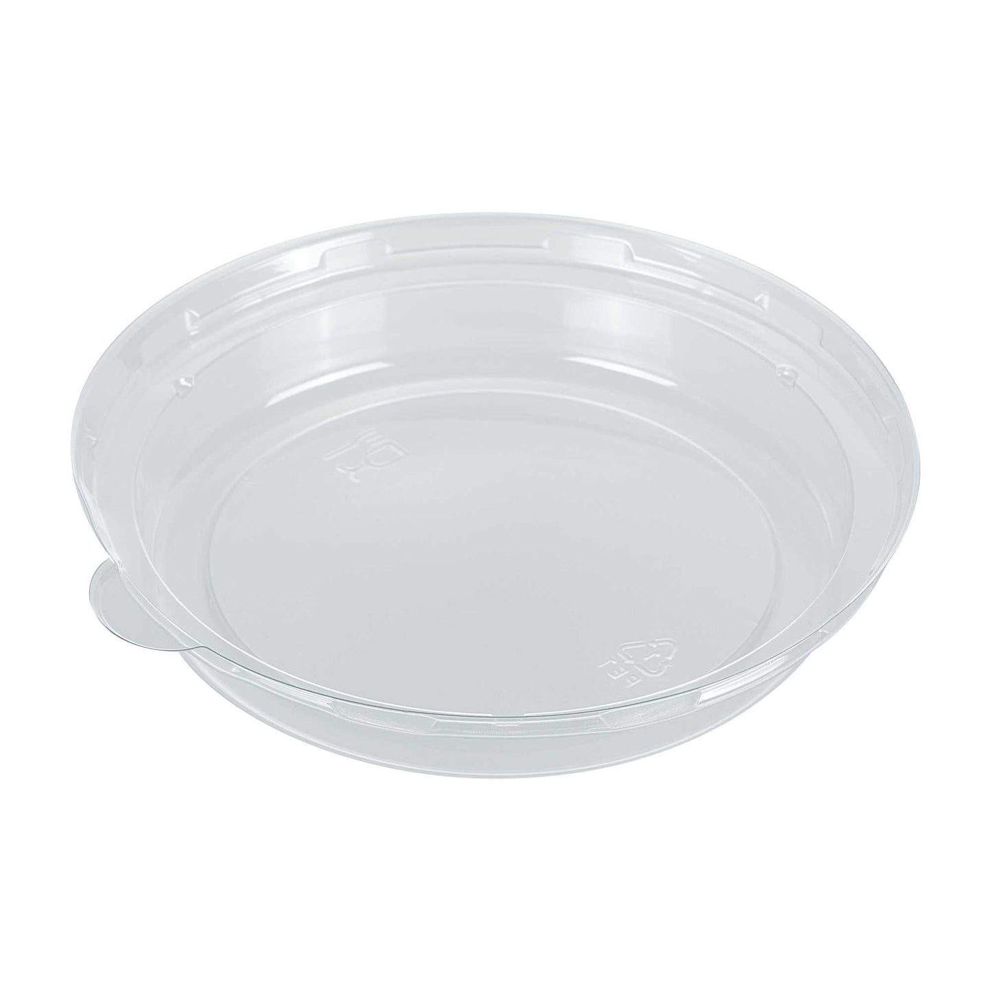 Pulp Safe Round Clear Plastic Dome Lid - Fits 18 oz Bagasse Salad Bowl - 100 count box