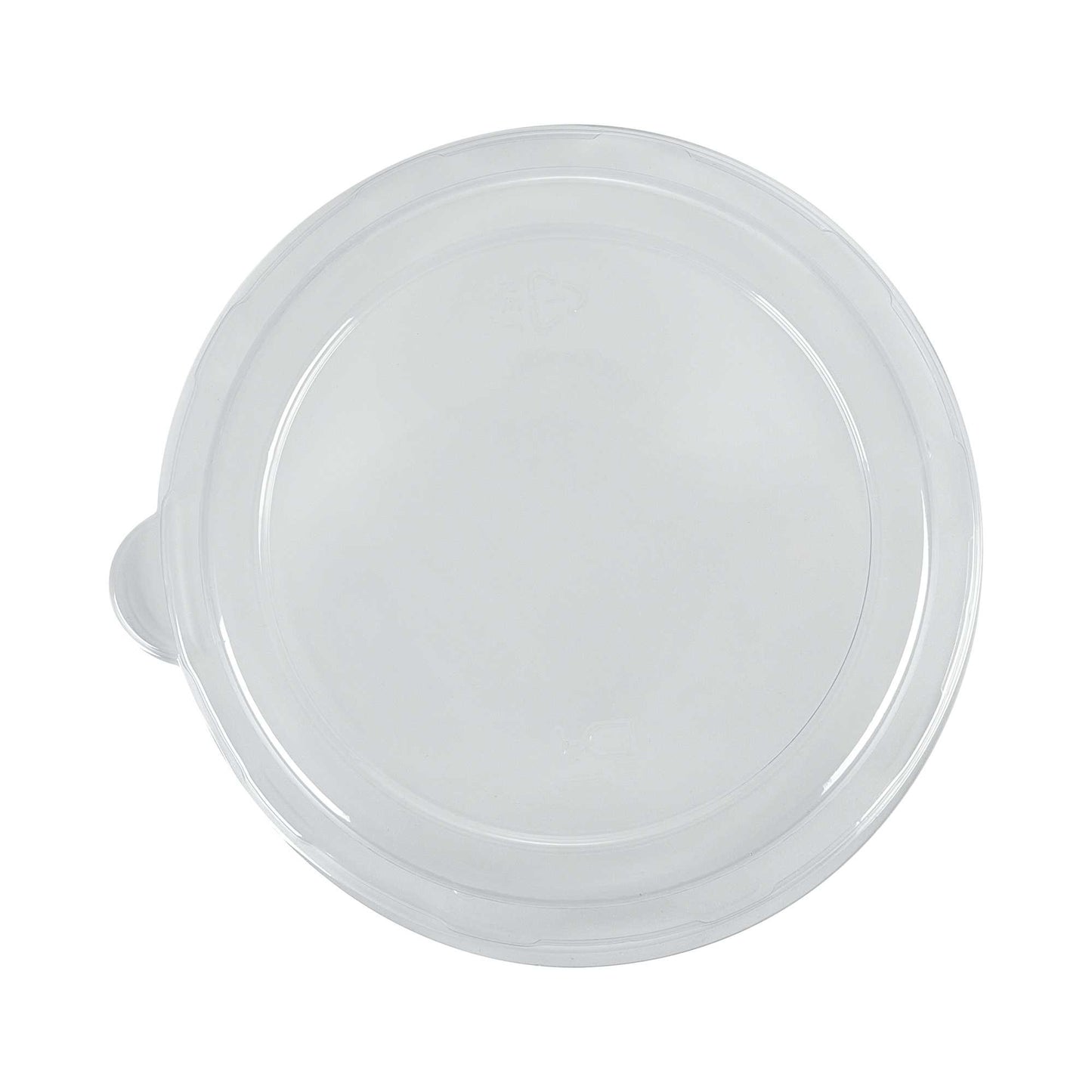 Pulp Safe Round Clear Plastic Dome Lid - Fits 18 oz Bagasse Salad Bowl - 100 count box