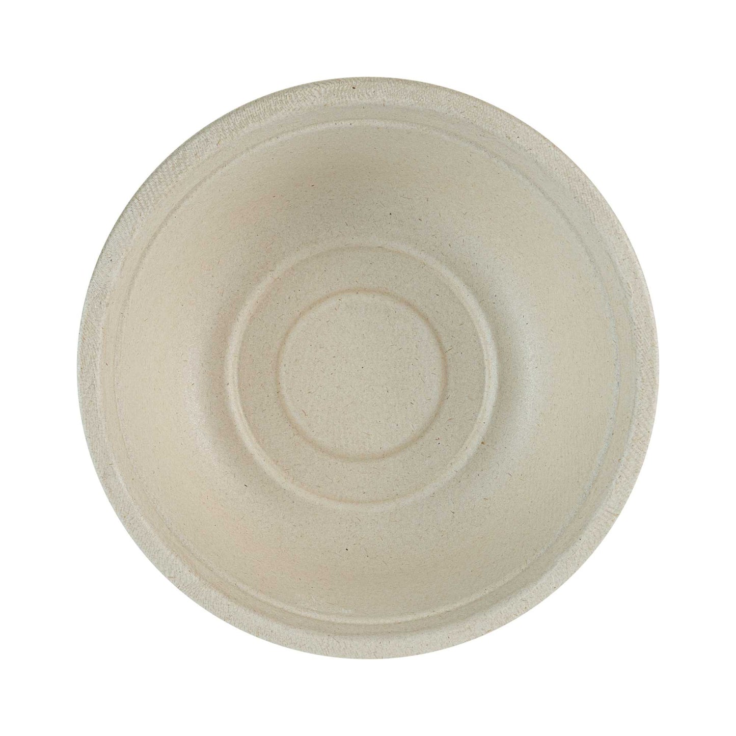 Pulp Tek 18 oz Round Natural Sugarcane / Bagasse Salad Bowl - 6 1/4" x 6 1/4" x 1 3/4" - 100 count box