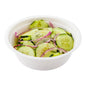 Pulp Tek 18 oz Round White Sugarcane / Bagasse Salad Bowl - 6 1/4" x 6 1/4" x 1 3/4" - 100 count box
