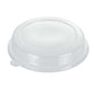 Pulp Safe Round Clear Plastic Dome Lid - Fits 32 oz Bagasse Salad Bowl - 100 count box