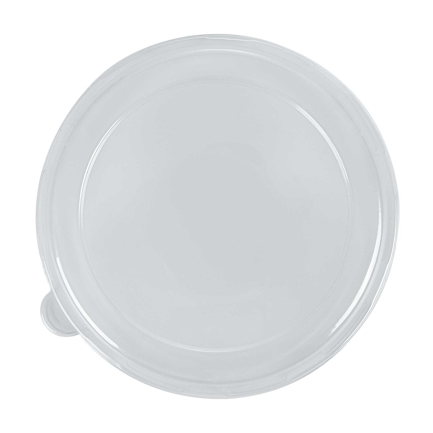 Pulp Safe Round Clear Plastic Dome Lid - Fits 32 oz Bagasse Salad Bowl - 100 count box