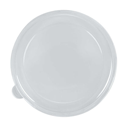 Pulp Safe Round Clear Plastic Dome Lid - Fits 32 oz Bagasse Salad Bowl - 100 count box