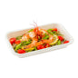 Pulp Tek 12 oz Rectangle White Sugarcane / Bagasse Container - 7" x 4 1/2" x 1" - 100 count box