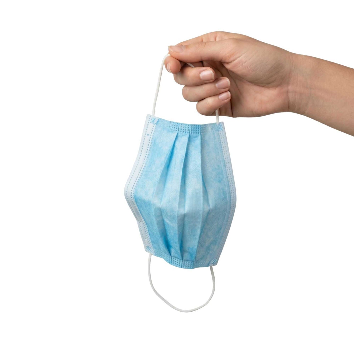 Clean Tek Professional Blue Disposable Earloop Face Mask - 3-Layer Filtration - 7" x 3 3/4" - 50 count box