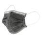 Clean Tek Professional Gray Disposable Earloop Face Mask - Active Carbon, 4-Layer Filtration - 7" x 3 3/4" - 50 count box