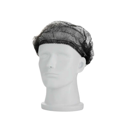 Clean Tek Professional Black Disposable Bouffant Cap Hair Net - 21" - 1000 count box