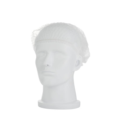 Clean Tek Professional White Disposable Bouffant Cap Hair Net - 21" - 100 count box
