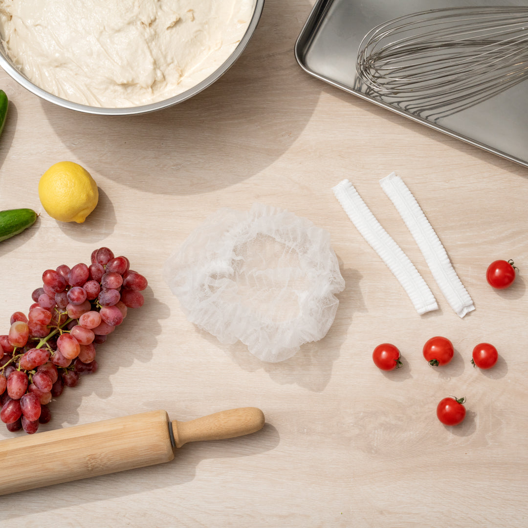 Clean Tek Professional White Disposable Bouffant Cap Hair Net - 21" - 100 count box