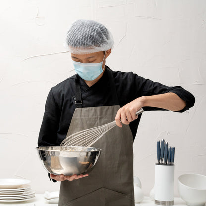 Clean Tek Professional White Disposable Bouffant Cap Hair Net - 21" - 100 count box