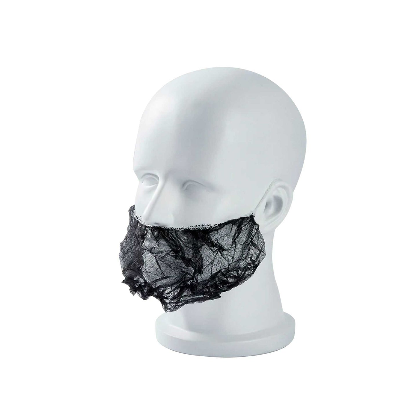 Clean Tek Professional Black Disposable Beard Cover - 19" - 100 count box
