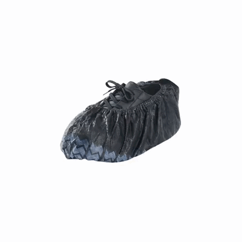 Clean Tek Professional Black Shoe Cover - with Non-Skid Bottom - 15 1/2" - 1000 count box