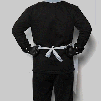 Clean Tek Professional White Plastic Disposable Apron - 42" x 27 1/2" - 100 count box