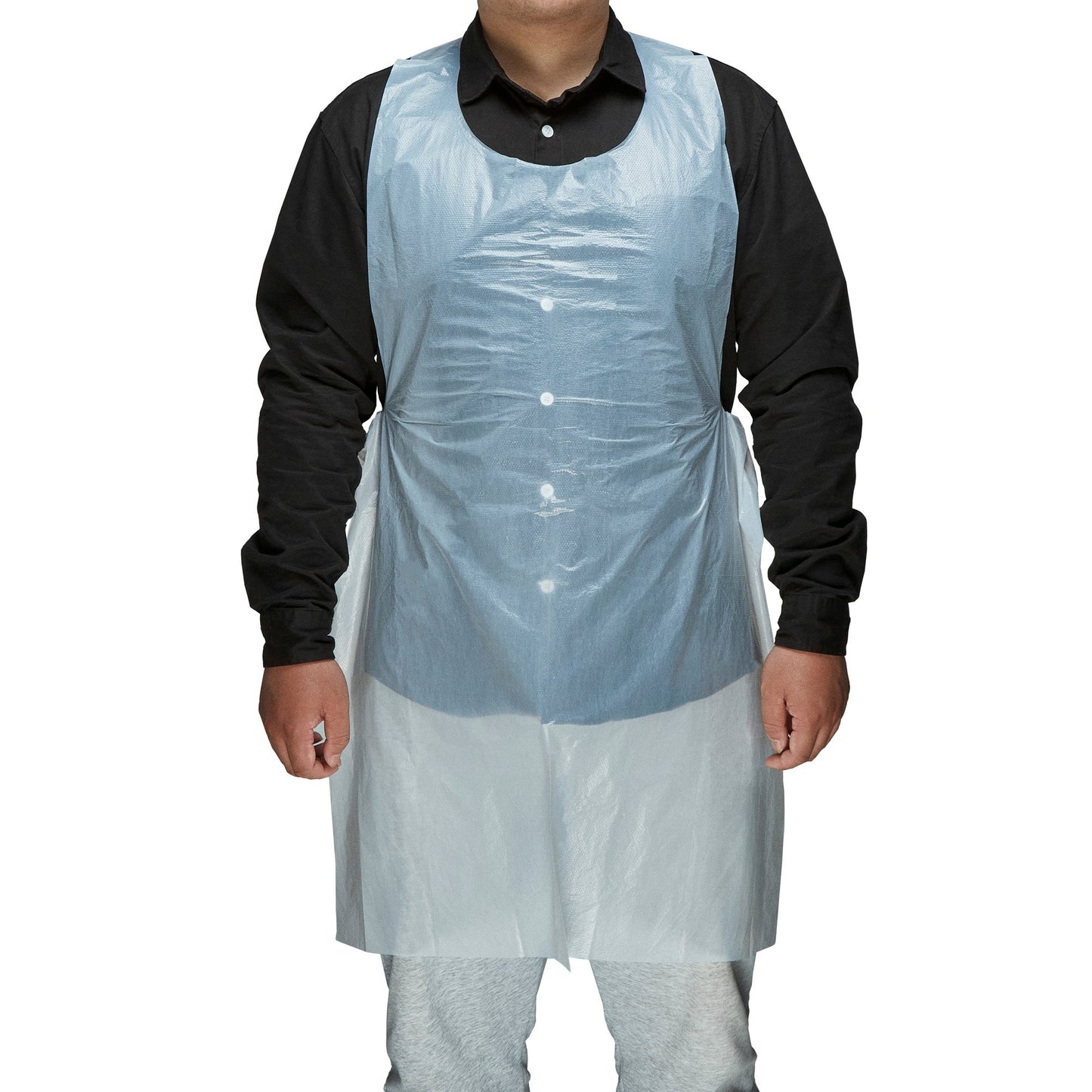 Clean Tek Professional White Plastic Disposable Apron - 42" x 27 1/2" - 1000 count box