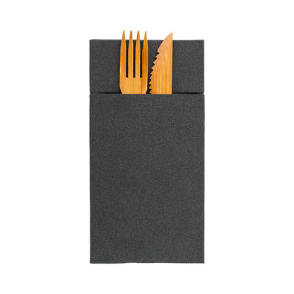 Luxenap Black Paper Napkin - Air Laid, Kangaroo - 15 3/4" x 15 3/4" - 800 count box