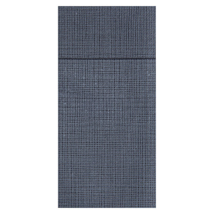 Luxenap Black Paper Napkin - Air Laid, Kangaroo, with White Threads - 15 3/4" x 15 3/4" - 800 count box
