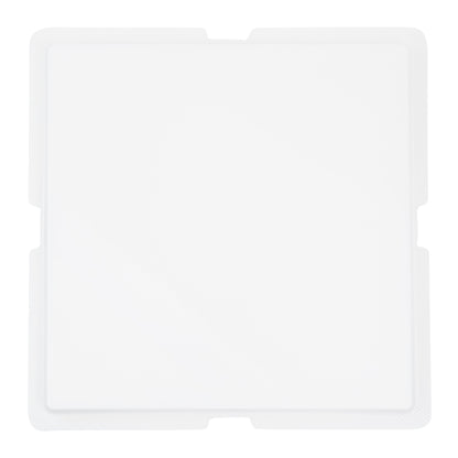 Sweet Vision Square Clear Plastic Cake Box - Blue Lid and White Base, Blue Ribbon, Flower Accent - 8 1/2" x 8 1/2" x 6 3/4" - 10 count box