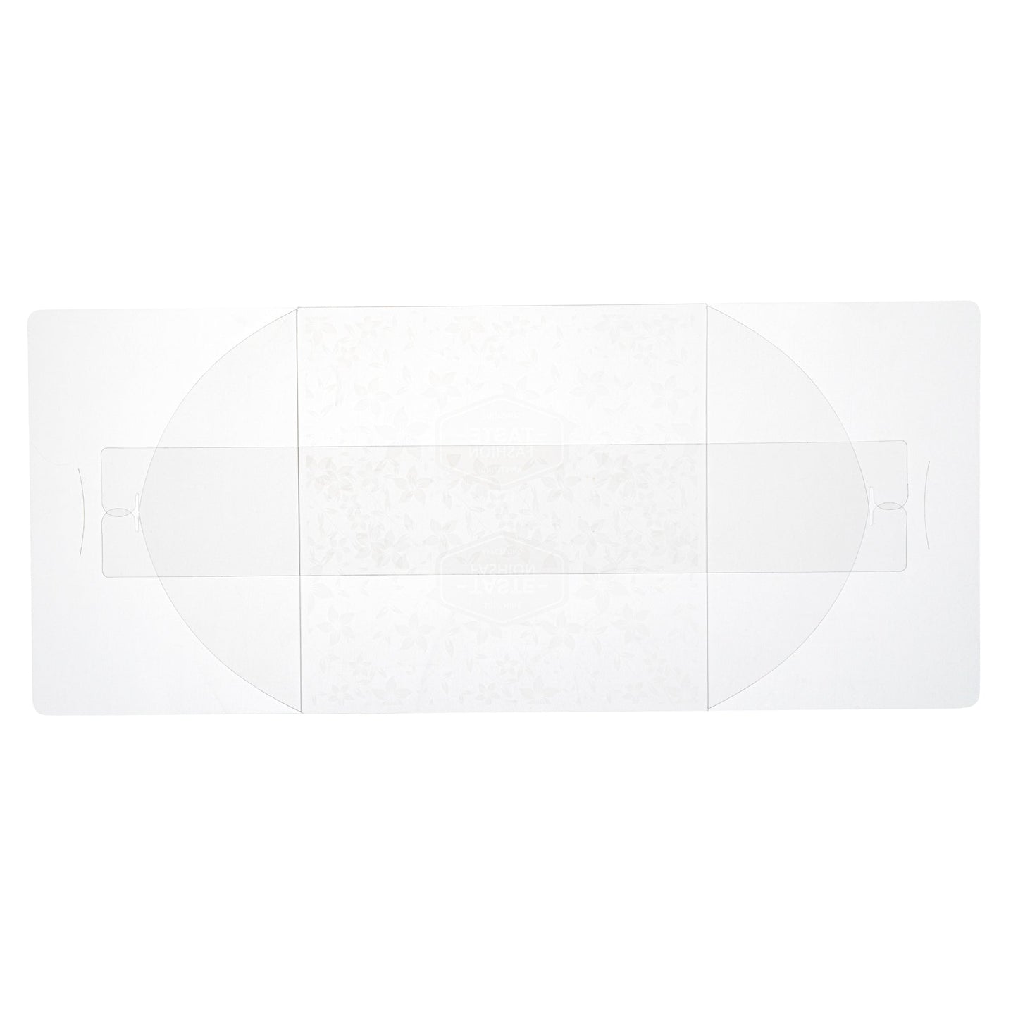 Sweet Vision Square Clear Plastic Cake Box - Black Base, Black Ribbon, Flower Garden Design - 10" x 10" x 6 3/4" - 10 count box